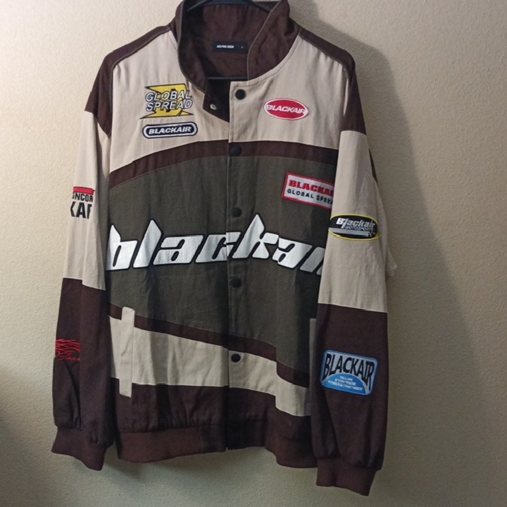 Aelfric Eden Graphic Brown and Cream Varsity Jacket